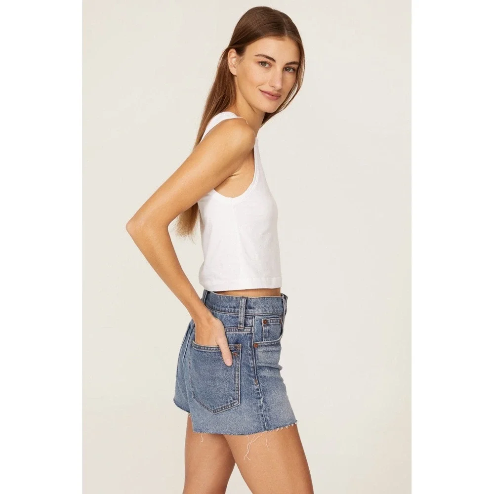 Madewell The Perfect Jean Short High Rise Mom Fit Denim NWT Size 30
